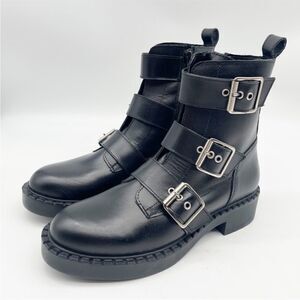 STEVE MADDEN Arlette Triple Buckle Moto Boots size 6 NEW without box